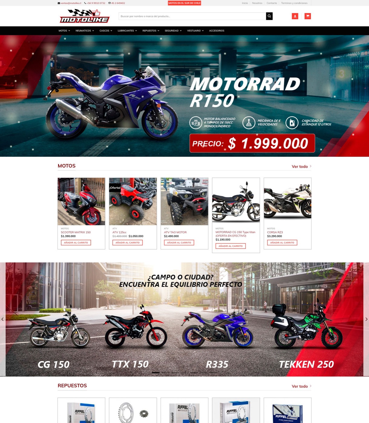 Sitio web desarrollado para Motolike